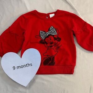 Disney - Red Minnie Mouse Kids Sweater - 9 months